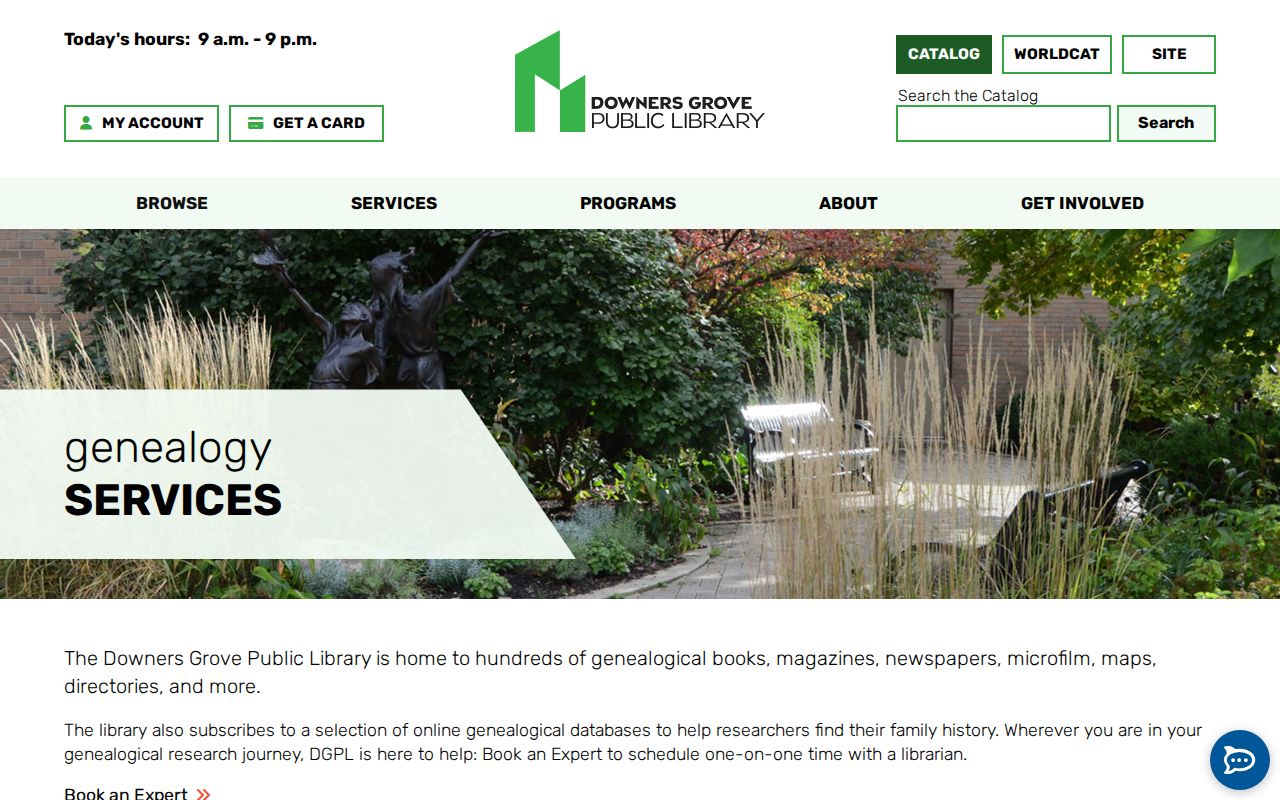 Downers Grove residents directory genealogy services