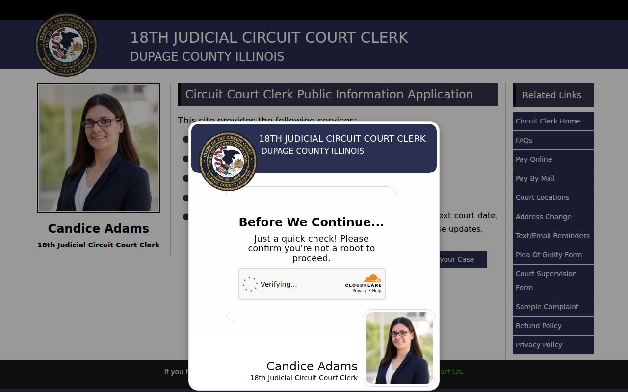 Downers Grove residents directory court case search