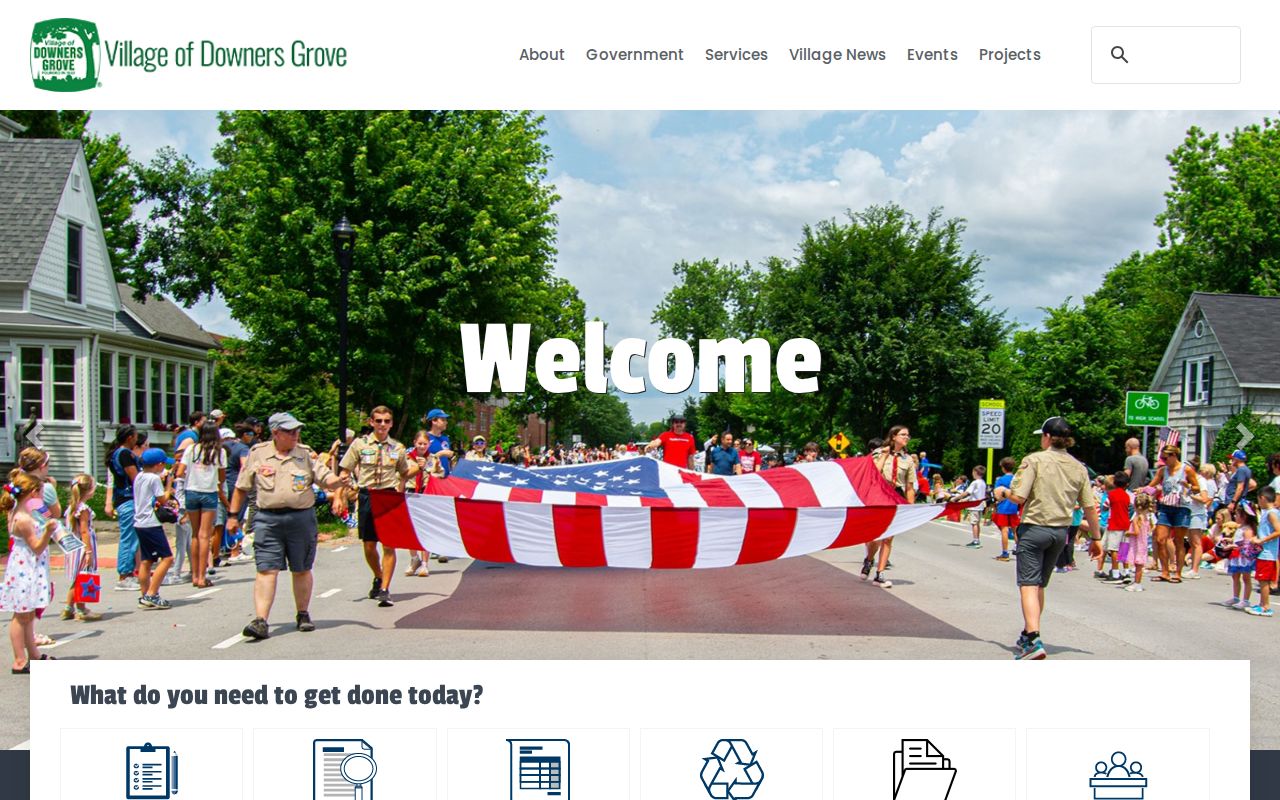 Downers Grove residents directory Village services